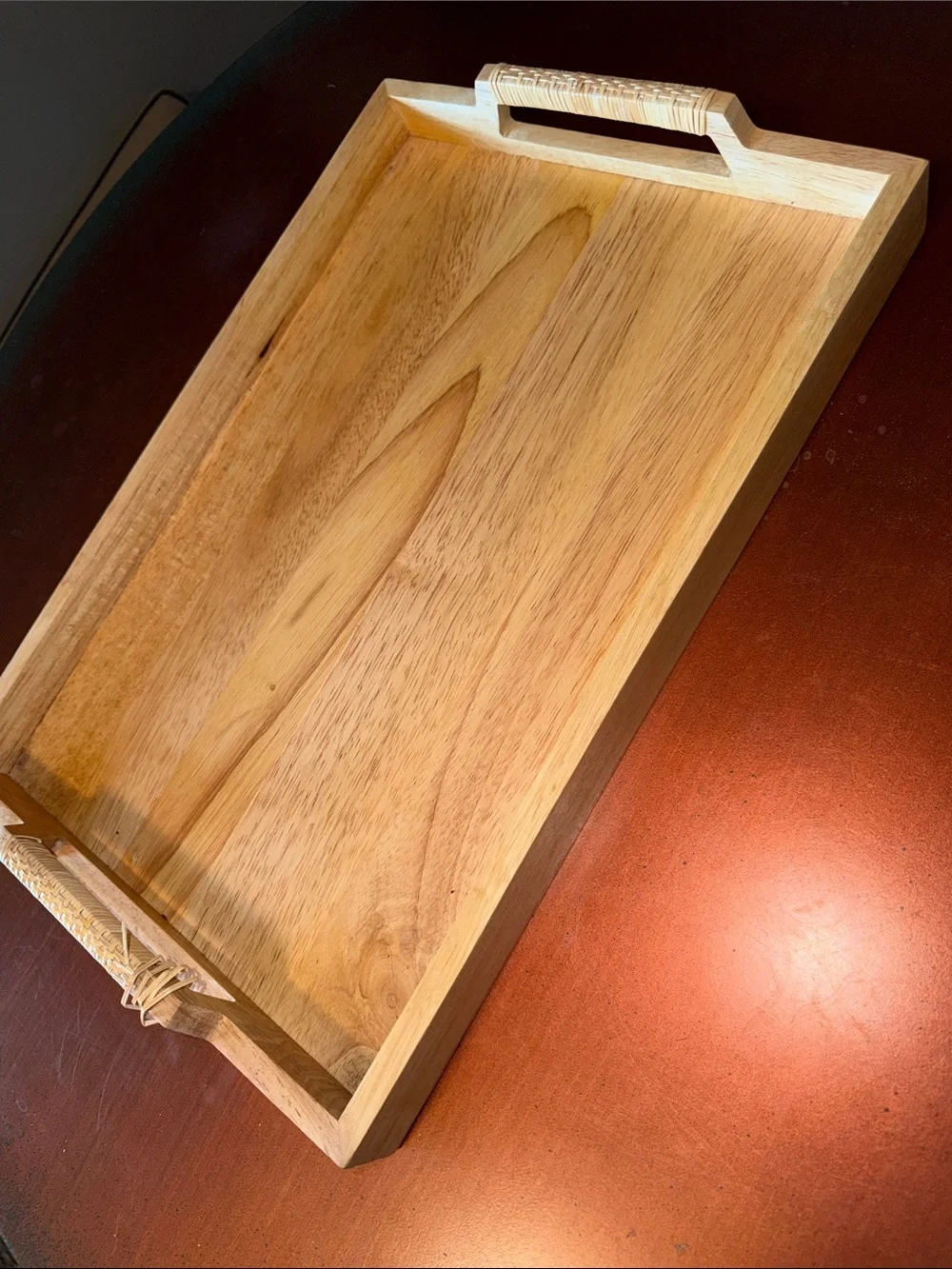 Target Natural Wood Vanity Tray with Handles - Brown